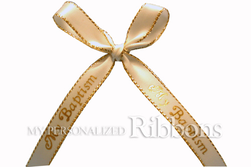 personalized baptism ribbon